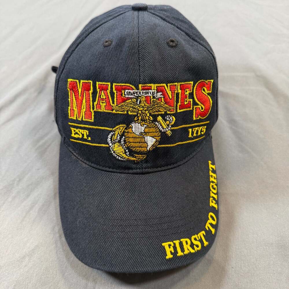 Eagle Emblems US Marines First To Fight Embroidered Hat Cap